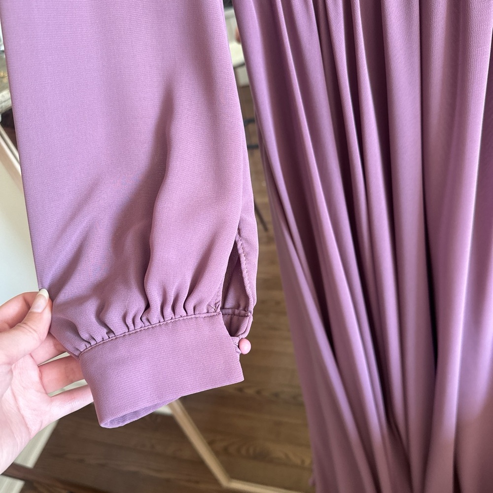 Vintage Purple Women's Maxi Dress Eid Ramadan Modest Dress - Picture 4 of 4